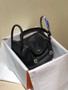 Hermes Black Lindy 26 Swift Palladium Hardware with rare Tressage Strap