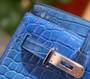 Hermes 7W Bleu Izmir  Birkin 30 in Niloticus Crocodile with Palladium hardware Hermes 7W Bleu Izmir  Birkin 30 in Niloticus Crocodile with Palladium hardware