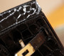 Hermes BLACK Birkin Bag 25cm Shinning Niloticus Crocodile Gold Hardware Hermes BLACK Birkin Bag 25cm Shinning Niloticus Crocodile Gold Hardware