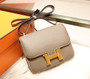  Hermes Etoupe Constance Epsom leather 18cm Gold Hardware