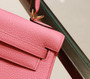 Hermes 8W ROSE AZALEE  Kelly 25 cm Epsom Gold Hardware