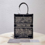  Christian Dior MULTICOLOR TAROT SOLEIL EMBROIDERED VERTICAL DIOR BOOK TOTE 10B