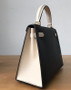 Hermes Special Order Black/ Craie Kelly 25 cm Epsom Gold Hardware Hermes Special Order Black/ Craie Kelly 25 cm Epsom Gold Hardware