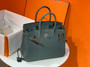 Hermes 63 Vert Amande Birkin 25cm Togo Palladium Hardware Hermes 63 Vert Amande Birkin 25cm Togo Palladium Hardware