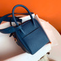 Hermes Mini Lindy 20cm Bag S4 Deep Blue Togo Leather Palladium Hardware