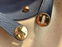 Hermes 2Z Bleu Nuit Lindy 26 Veau Taurillon Clemence Gold Hardware