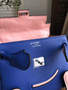 Hermes Quelle Idole Kelly Doll Bag Blue/Pink Swift Palladium Hardware