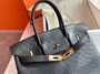Hermes Black Birkin 30cm KK Ostrich Leather Gold Hardware Hermes Black Birkin 30cm KK Ostrich Leather Gold Hardware