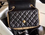 Chanel Limited Edition Flap Bag with Imitation Pearls & Gold Metal