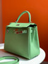 Hermes 3I Vert Criquet  Kelly 28 cm Togo Palladium Hardware  Hermes 3I Vert Criquet  Kelly 28 cm Togo Palladium Hardware