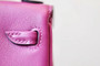 Hermes Quelle Idole Kelly Doll Bag L3 Rose Pourpre Swift Gold Hardware