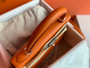 Hermes Orange Kelly 28 cm Epsom Palladium Hardware