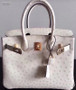 Hermes Craie Birkin Bag 30cm KK Ostrich Leather Gold Hardware Hermes Craie Birkin Bag 30cm KK Ostrich Leather Gold Hardware