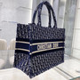 Christian Dior SMALL DIOR BOOK TOTE Blue Dior Oblique Embroidered Velvet Christian Dior SMALL DIOR BOOK TOTE Blue Dior Oblique Embroidered Velvet