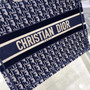 Christian Dior SMALL DIOR BOOK TOTE Blue Dior Oblique Embroidered Velvet Christian Dior SMALL DIOR BOOK TOTE Blue Dior Oblique Embroidered Velvet