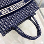 Christian Dior SMALL DIOR BOOK TOTE Blue Dior Oblique Embroidered Velvet Christian Dior SMALL DIOR BOOK TOTE Blue Dior Oblique Embroidered Velvet