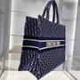 Christian Dior DIOR BOOK TOTE Blue Dior Oblique Embroidered Velvet Christian Dior DIOR BOOK TOTE Blue Dior Oblique Embroidered Velvet
