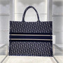 Christian Dior DIOR BOOK TOTE Blue Dior Oblique Embroidered Velvet Christian Dior DIOR BOOK TOTE Blue Dior Oblique Embroidered Velvet
