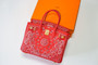 Hermes x Jay Ahr Special Edition custom-embroidering  Red Birkin Bag 30cm Epsom Leather Gold Hardware [Carry by Kylie Jenner, Cardi B]