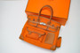  Hermes Limited Edition Cargo Birkin 35 cm Gold Swift and Orange canvas 