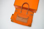 Hermes Limited Edition Cargo Birkin 35 cm Gold Swift and Orange canvas