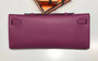 HERMES KELLY CUT CLUTCH BAG TOSCA EPSOM PALLADIUM  HARDWARE