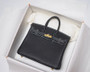 HERMES LIMITED EDITION BIRKIN 25 MISS YOU SELLIER UN POINT SUR DEUX NOIR BLACK MONSIEUR GOLD HARDWARE