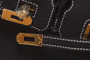 HERMES LIMITED EDITION BIRKIN 25 MISS YOU SELLIER UN POINT SUR DEUX NOIR BLACK MONSIEUR GOLD HARDWARE