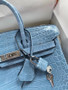 Hermes P3 Bleu Du Nord Birkin Bag 25cm Niloticus Crocodile Palladium Hardware Hermes P3 Bleu Du Nord Birkin Bag 25cm Niloticus Crocodile Palladium Hardware