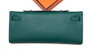 HERMES KELLY CUT CLUTCH BAG VERT FONCE EPSOM GOLD HARDWARE