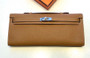  HERMES KELLY CUT CLUTCH BAG GOLD EPSOM PALLADIUM HARDWARE