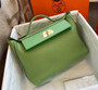 Hermes Kelly 24/24 Vert Criquet Swift & Togo Leather with Gold Hardware