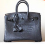 HERMES SO-BLACK BIRKIN 30 Matt alligator crocodile skin, Black hardware HERMES SO-BLACK BIRKIN 30 Matt alligator crocodile skin, Black hardware