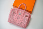 Hermes x Jay Ahr Special Edition custom-embroidering  Pink Birkin Bag 30cm Epsom Leather Palladium Hardware [Carry by Kylie Jenner, Cardi B]