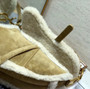 Christian Dior SADDLE BAG Camel-Colored Shearling