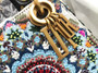 Christian Dior MEDIUM LADY DIOR BAG Black Printed Calfskin with Multicolor Dior In Lights Pearl and Thread Embroidery