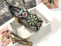 Christian Dior MEDIUM LADY DIOR BAG Black Printed Calfskin with Multicolor Dior In Lights Pearl and Thread Embroidery
