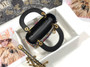 Christian Dior MEDIUM LADY DIOR BAG Black Printed Calfskin with Multicolor Dior In Lights Pearl and Thread Embroidery