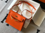 Hermes Orange Kelly Danse Bag Evercolour Leather Gold Hardware  Hermes Orange Kelly Danse Bag Evercolour Leather Gold Hardware