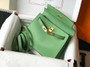 Hermes 3I Vert Criquet  Kelly Danse Bag Evercolour Leather Gold Hardware