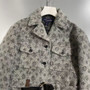 Louis Vuitton 1A81YZ  SAFARI JACKET IN GRAY BOUCLETTE WITH MONOGRAM MOTIF