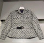 Louis Vuitton 1A81YZ  SAFARI JACKET IN GRAY BOUCLETTE WITH MONOGRAM MOTIF 