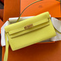 Hermes Kelly Wallet to Go 1Z Jaune Poussin/Mauve Sylvestre EPSOM GHW