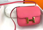 Hermes 8W Rose Azalee Constance Epsom leather 18cm Gold Hardware