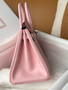 Hermes Sakura Pink  Birkin 25 cm Swift Palladium  Hardware