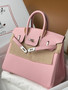 Hermes Sakura Pink  Birkin 25 cm Swift Palladium  Hardware
