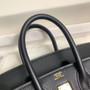 Hermes Black Birkin 25 cm Swift Gold Hardware
