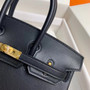 Hermes Black Birkin 25 cm Swift Gold Hardware