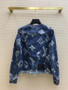 Louis Vuitton 1A8LIN  BLURRY GIANT MONOGRAM COLLARLESS DENIM JACKET  Louis Vuitton 1A8LIN  BLURRY GIANT MONOGRAM COLLARLESS DENIM JACKET