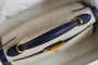  Hermes Navy Kelly Bag 32 cm Epsom & Toile Canvas Gold Hardware